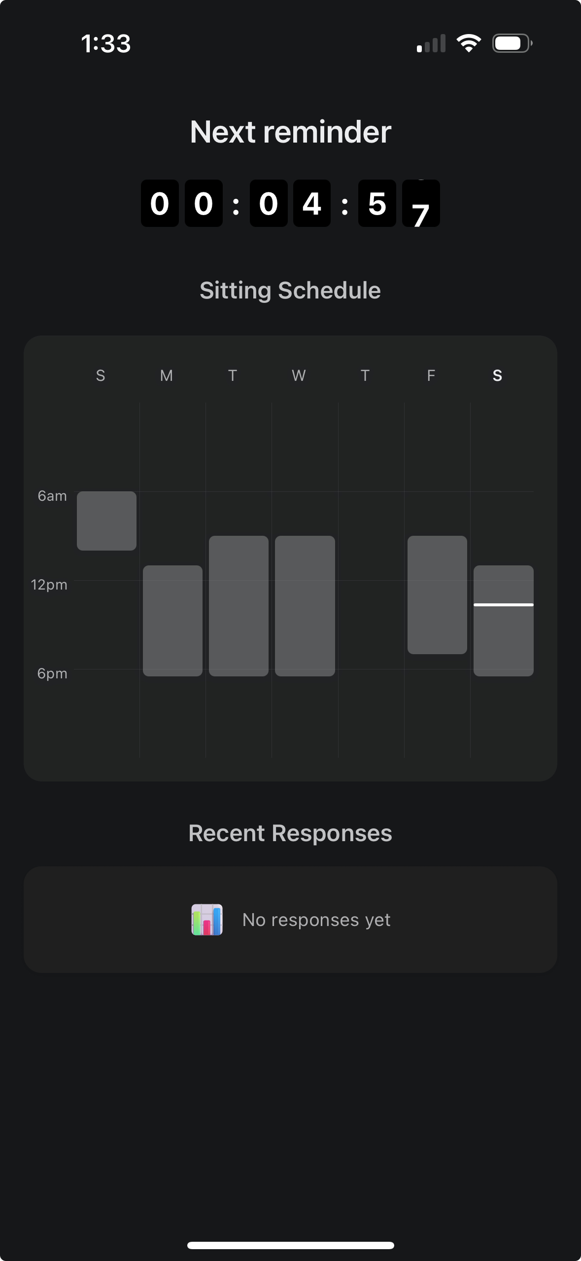 Home screen of Smart Posture Reminder